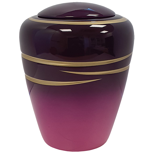 Ovale Resin Urn Shiny Purple Verlopend (3.8 liter)
